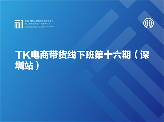 TK电商带货线下班第十六期（深圳站）