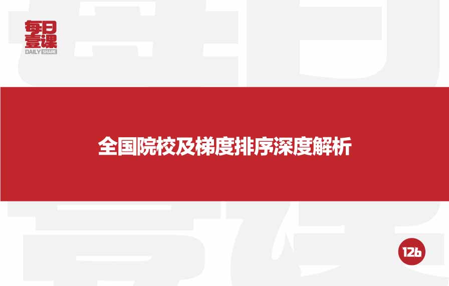 126：全国院校及梯度排序深度解析